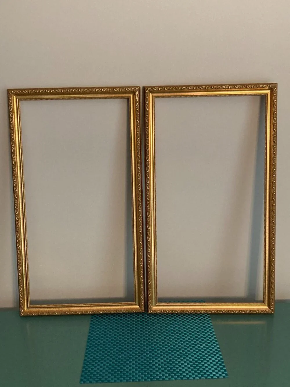 Empty Wall Frames --No Back/No Glass--  Gold Patina Decorative Wall Art